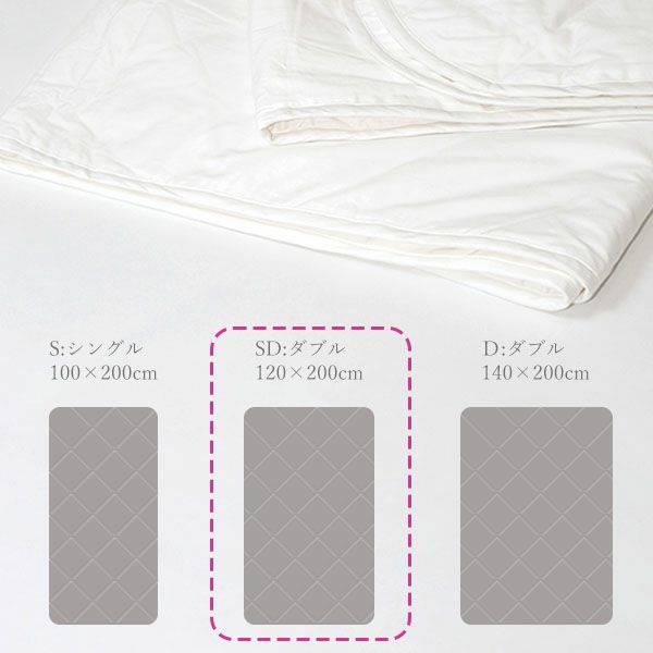 【ダニゼロック】オーガニックコットン ベッドパッド セミダブル 120×200