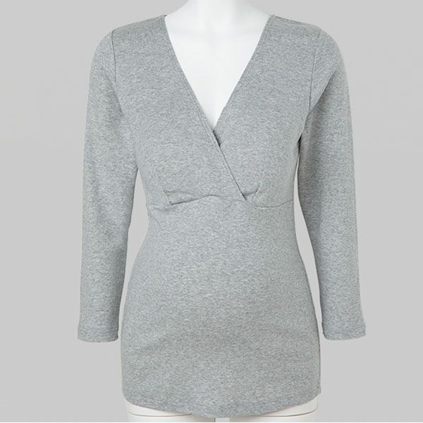 オーガニックコットン 肌にやさしい パッド付き8分袖インナー