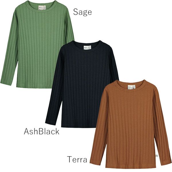 オーガニックコットン キッズワイドリブシャツ(長袖)