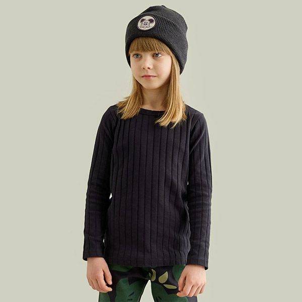 オーガニックコットン キッズワイドリブシャツ(長袖)