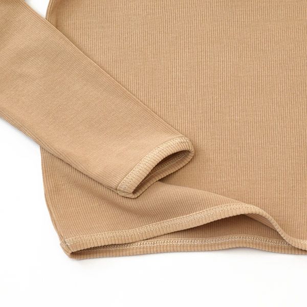 オーガニックコットン キッズ リブ長袖Ｔシャツ Gaia