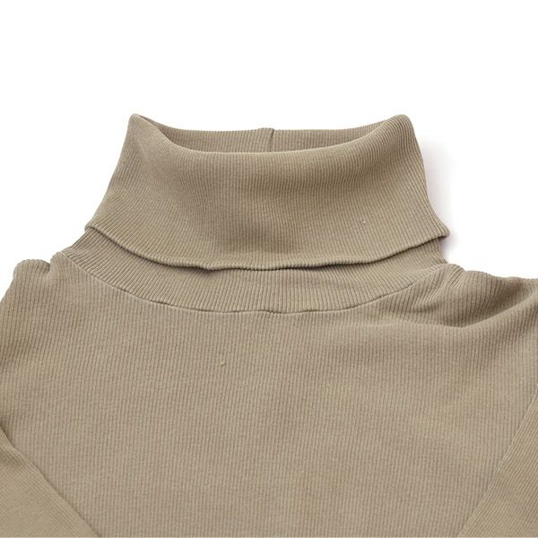 オーガニックコットン キッズ リブタートルネックシャツ Gaia