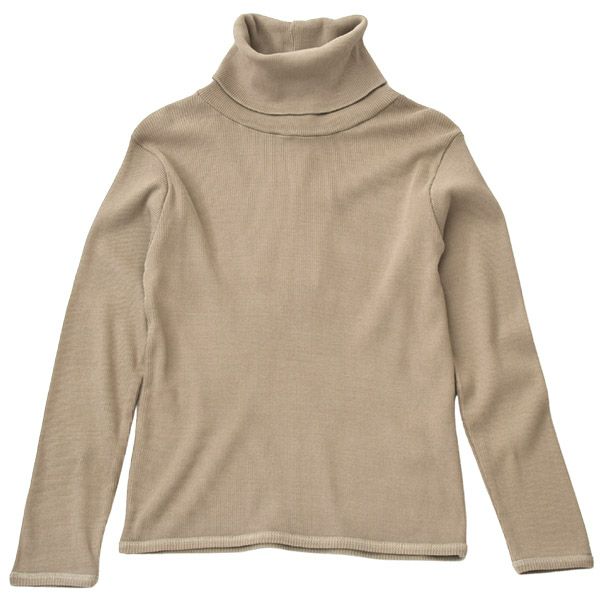 オーガニックコットン キッズ リブタートルネックシャツ Gaia