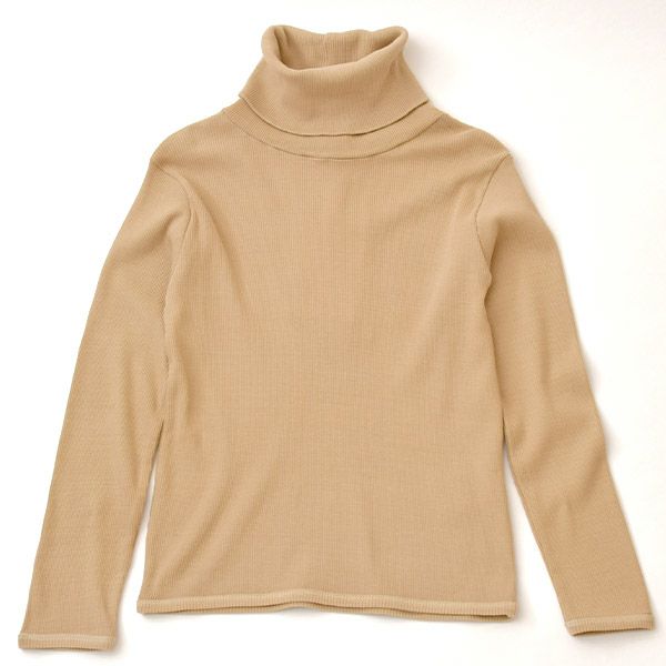 オーガニックコットン キッズ リブタートルネックシャツ Gaia