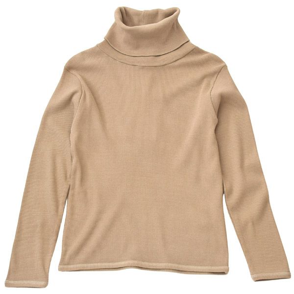 オーガニックコットン キッズ リブタートルネックシャツ Gaia