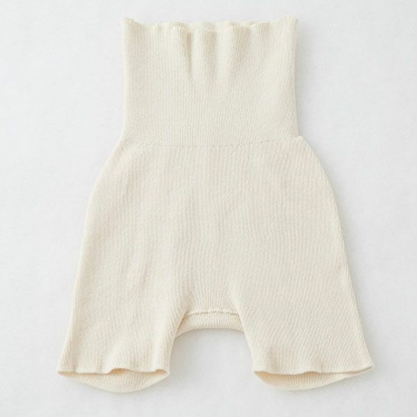 オーガニックコットン 腹巻付きパンツ ナチュラル M-L