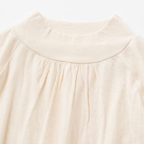 オーガニックコットン ガーゼエアニットハイネックパジャマ ナチュラル M