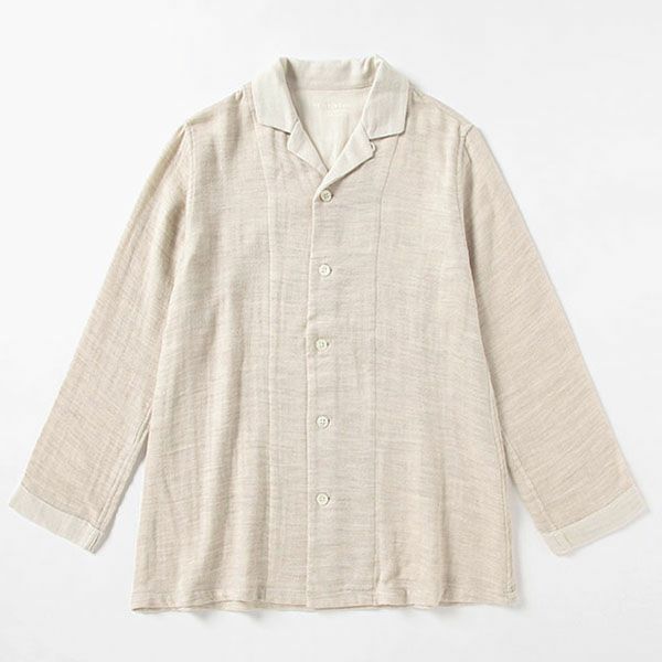 オーガニックコットン＆ヤク 綾ダブルガーゼパジャマ ナチュラルグレー M