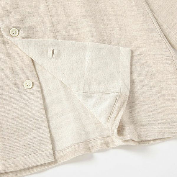 オーガニックコットン＆ヤク 綾ダブルガーゼパジャマ ナチュラルグレー M