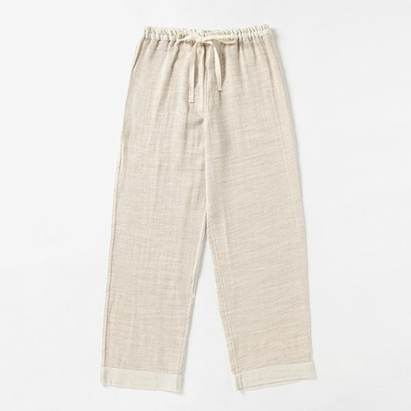 オーガニックコットン＆ヤク 綾ダブルガーゼパジャマ ナチュラルグレー M