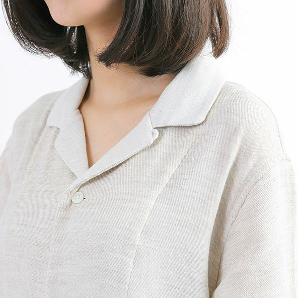 オーガニックコットン＆ヤク 綾ダブルガーゼパジャマ ナチュラルグレー M