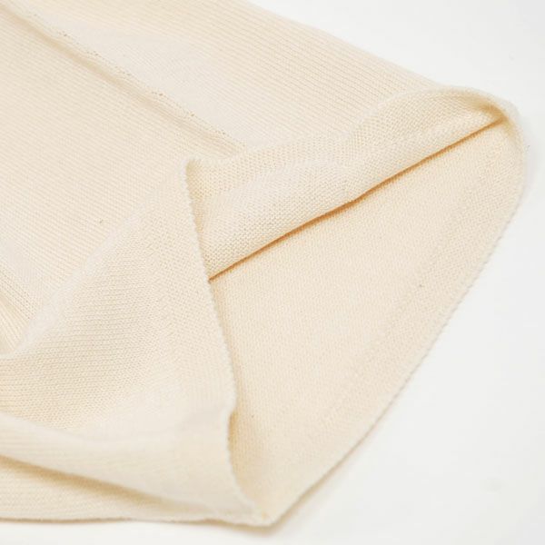 オーガニックコットン ホールガーメント薄手ハーフパンツ ナチュラル M-L