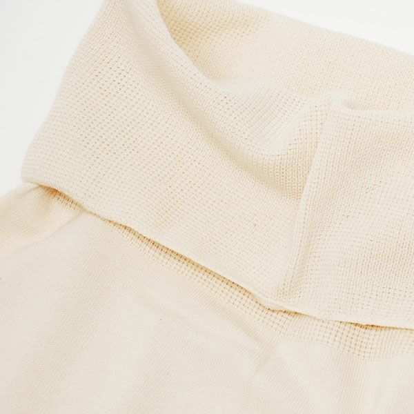 オーガニックコットン ホールガーメント薄手レギンス ナチュラル M-L