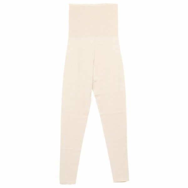 オーガニックコットン ホールガーメント薄手レギンス ナチュラル M-L