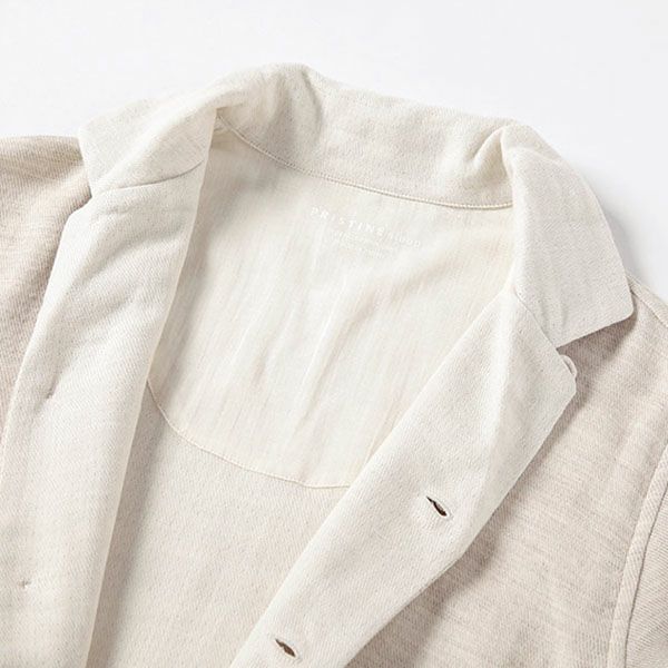 オーガニックコットン＆ヤク 綾ダブルガーゼ前開きワンピース ナチュラルグレー M