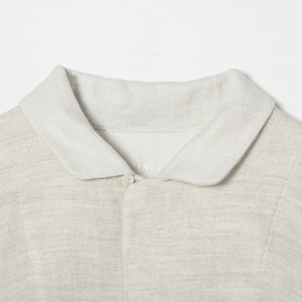 オーガニックコットン＆ヤク 綾ダブルガーゼ前開きワンピース ナチュラルグレー M