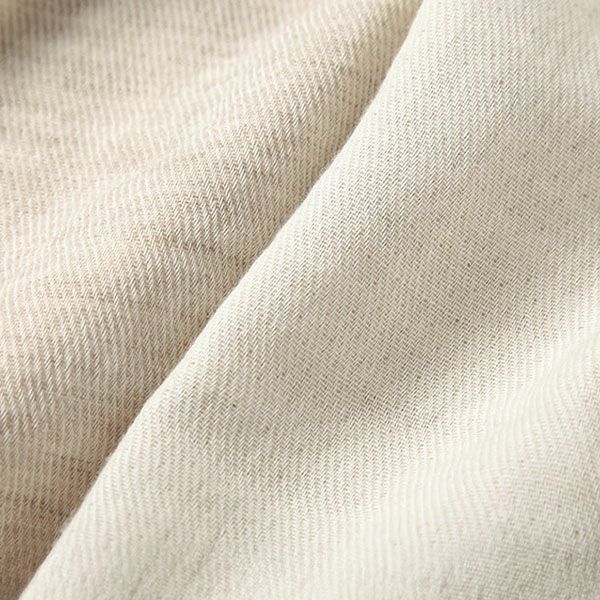 オーガニックコットン＆ヤク 綾ダブルガーゼ前開きワンピース ナチュラルグレー M