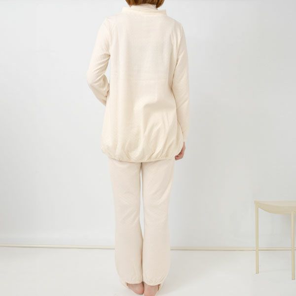 オーガニックコットン エアニットタートルパジャマ ナチュラル M