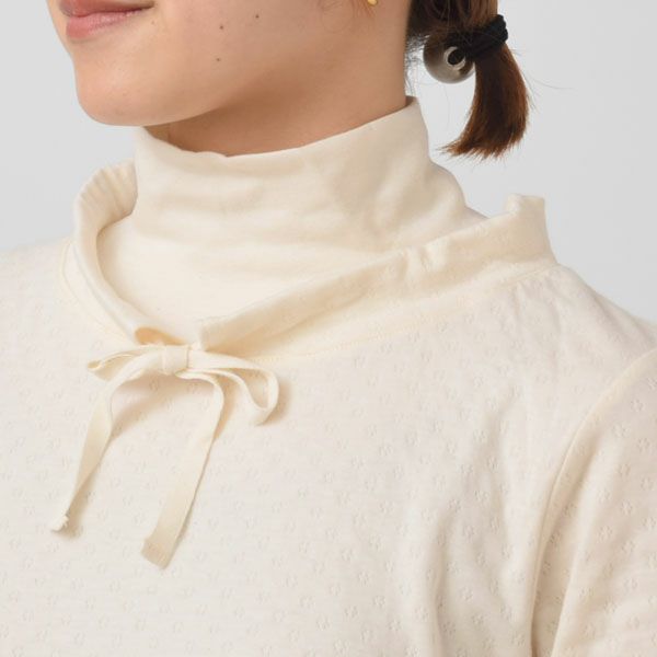 オーガニックコットン エアニットタートルパジャマ ナチュラル M