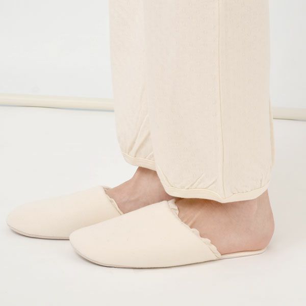 オーガニックコットン エアニットタートルパジャマ ナチュラル M