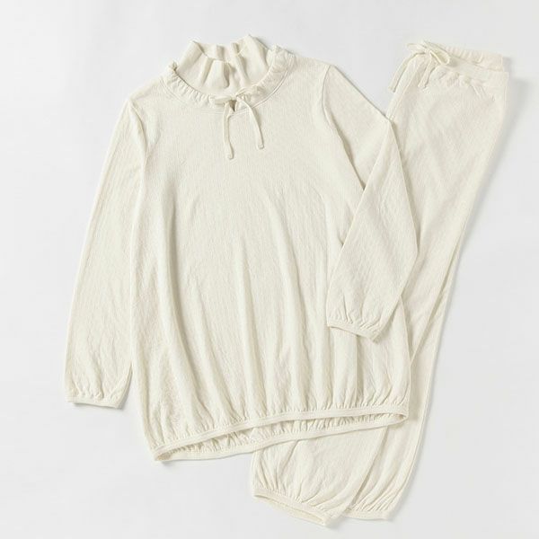 オーガニックコットン エアニットタートルパジャマ ナチュラル M