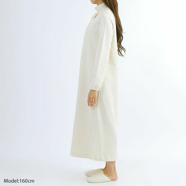 オーガニックコットン エアニットタートルネグリジェ ナチュラル M