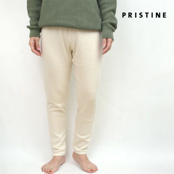 オーガニックコットン ラフアンドスムースパンツ ナチュラル M