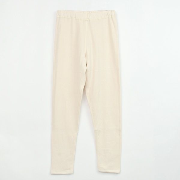 オーガニックコットン ラフアンドスムースパンツ ナチュラル M