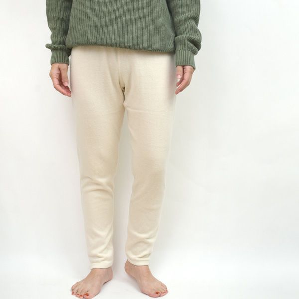 オーガニックコットン ラフアンドスムースパンツ ナチュラル M