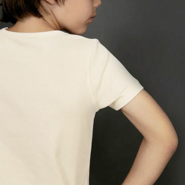 オーガニックコットン キッズラウンドネックシャツ(半袖)