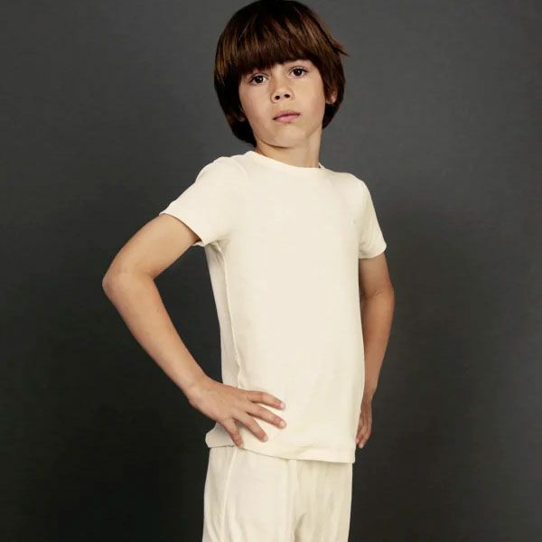 オーガニックコットン キッズラウンドネックシャツ(半袖)
