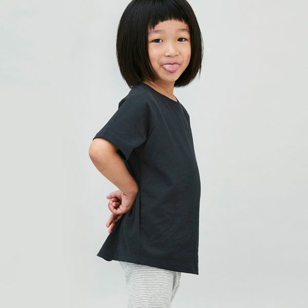 オーガニックコットン キッズラウンドネックシャツ(半袖)