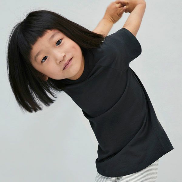 オーガニックコットン キッズラウンドネックシャツ(半袖)