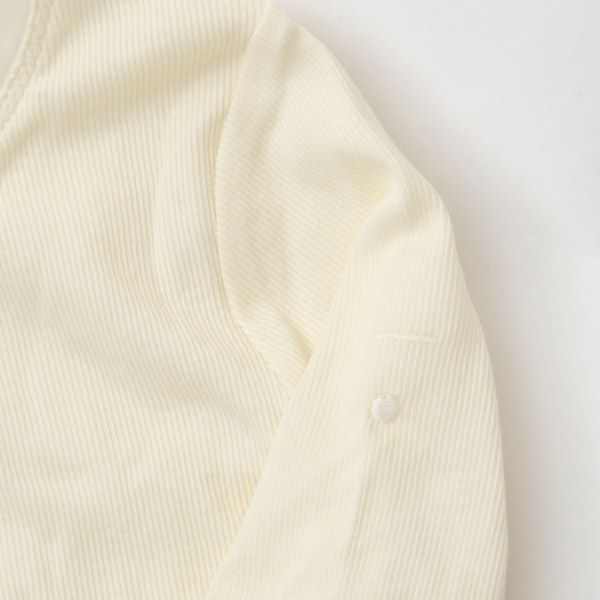 オーガニックコットン キッズヘンリーネックシャツ(長袖)