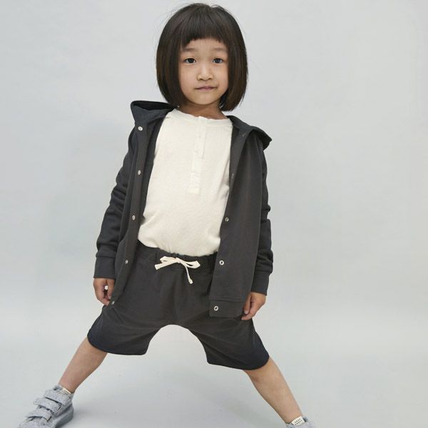 オーガニックコットン キッズヘンリーネックシャツ(長袖)