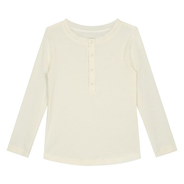 オーガニックコットン キッズヘンリーネックシャツ(長袖)