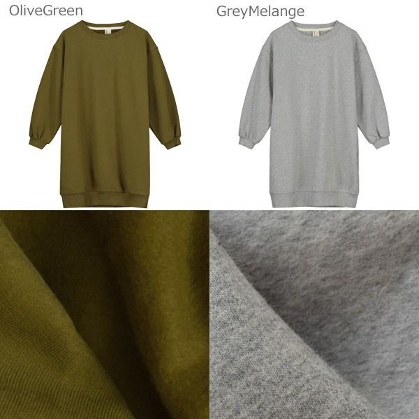 オーガニックコットン キッズドロップショルダーワンピース（長袖）