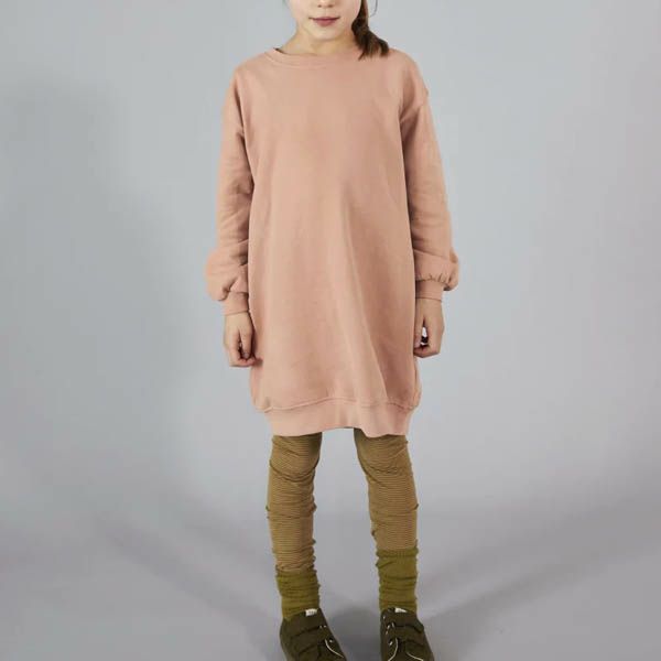 オーガニックコットン キッズドロップショルダーワンピース（長袖）