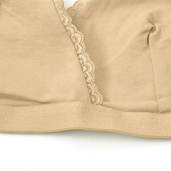 オーガニックコットン レースブラ