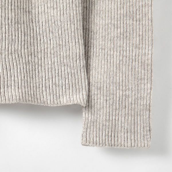 オーガニックコットン&ヤク リブタートルニット