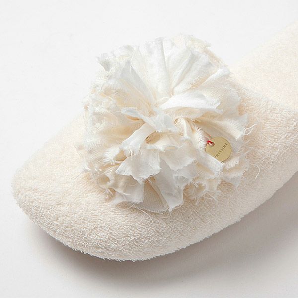 オーガニックコットン パイルスリッパ ナチュラル 22-24