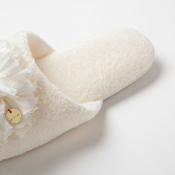 オーガニックコットン パイルスリッパ ナチュラル 22-24