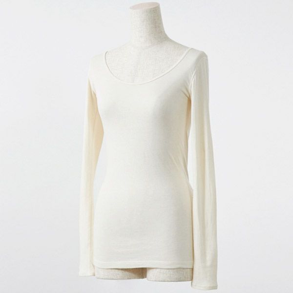 オーガニックコットン＆シルク リバーシブルＵネックプルオーバー