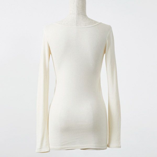 オーガニックコットン＆シルク リバーシブルＵネックプルオーバー