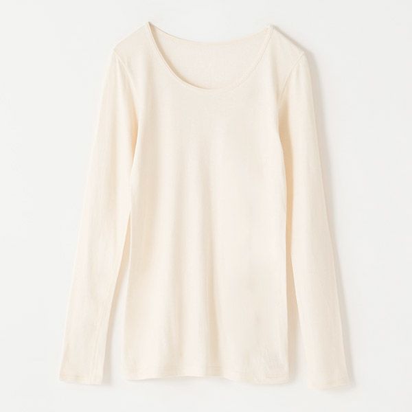 オーガニックコットン＆シルク リバーシブルＵネックプルオーバー