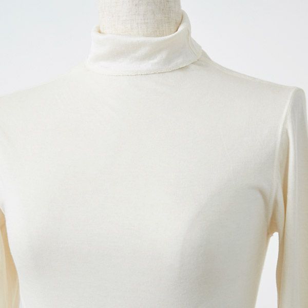 オーガニックコットン＆シルク リバーシブルタートルネックプルオーバー