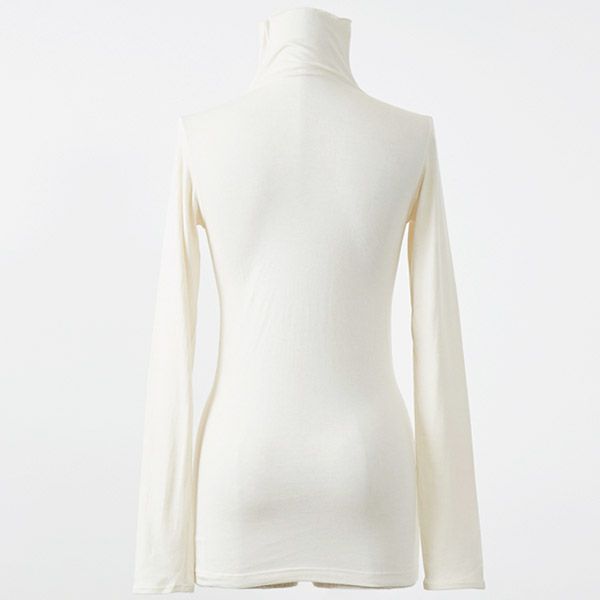 オーガニックコットン＆シルク リバーシブルタートルネックプルオーバー