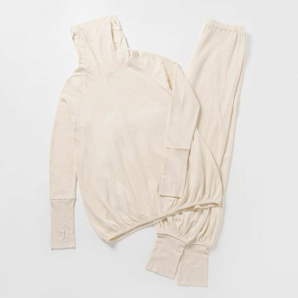オーガニックコットン タートルウォーマーパジャマ ナチュラル M