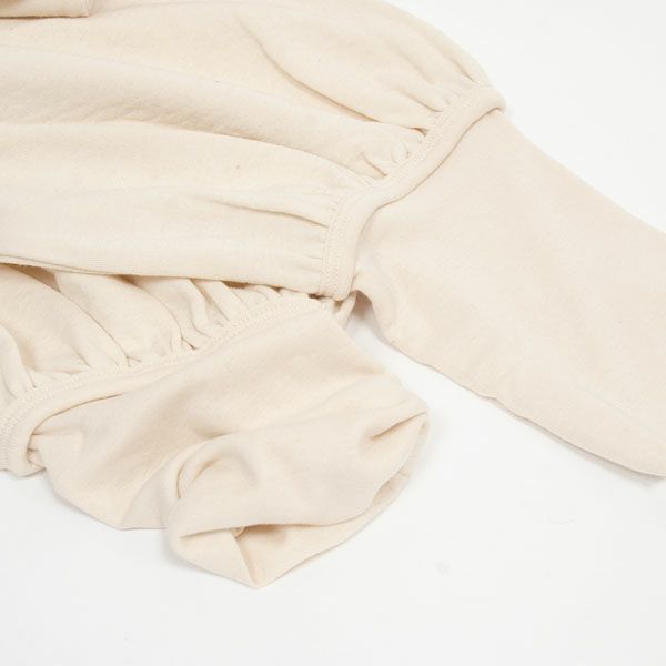 オーガニックコットン タートルウォーマーパジャマ ナチュラル M