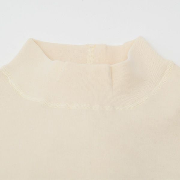 オーガニックコットン メンズパンケーキニットハイネックプルオーバー(長袖)